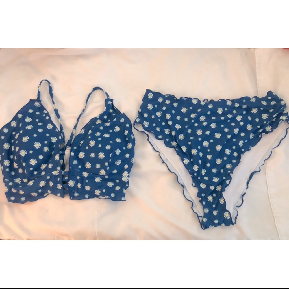 Floral High Waisted Bikini Set